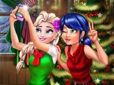 Mariehøne og Elsa Xmas Selfie